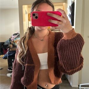 brown sweater